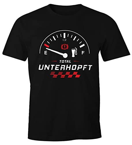 MoonWorks Herren T-Shirt Mit Spruch – 'Warum Ein Sixpack, Wenn Man Ein Fass Haben Kann?' – Lustiges Funshirt